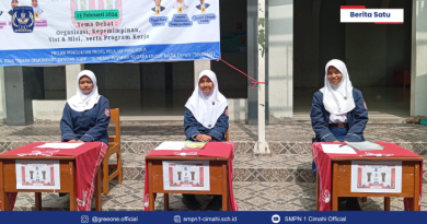 3 Calon Ketua Osis dalam pemilu di SMPN 1 Cimahi